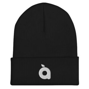 Open Arms White Logo Cuffed Beanie