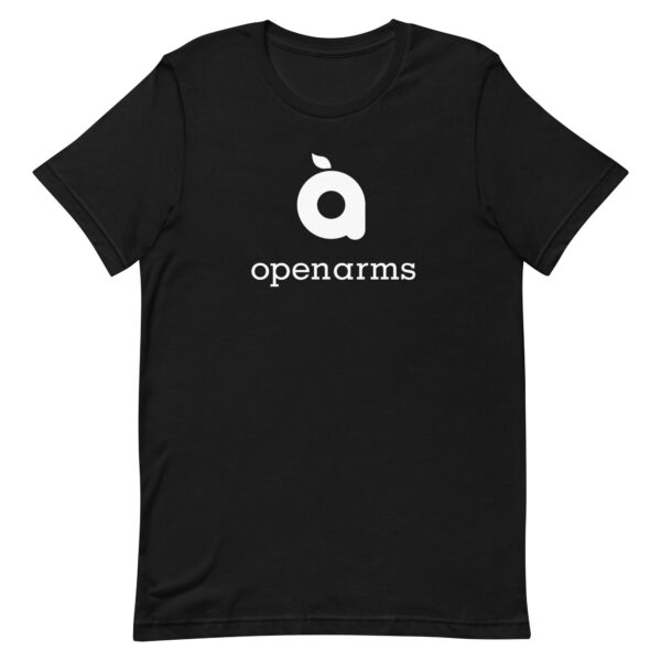 Open Arms White Logo Unisex T-Shirt - Image 5