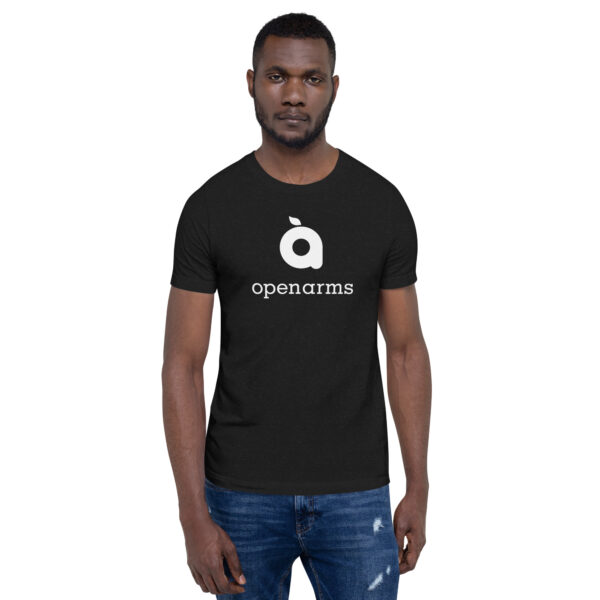 Open Arms White Logo Unisex T-Shirt - Image 2