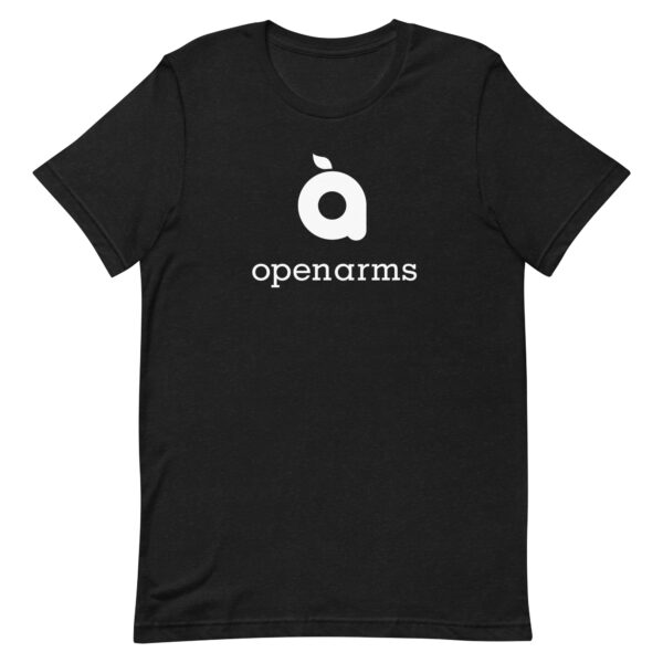 Open Arms White Logo Unisex T-Shirt - Image 4