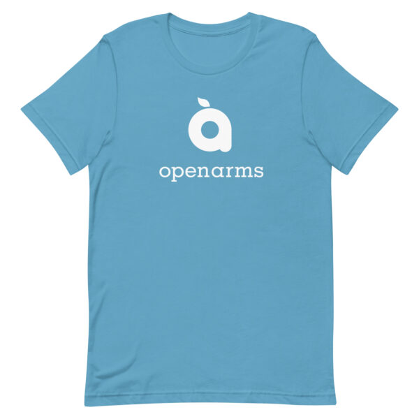 Open Arms White Logo Unisex T-Shirt - Image 11