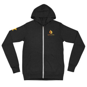 Open Arms, MN Lightweight Unisex Zip Hoodie Dark