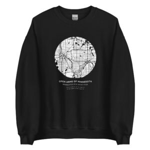 Twin Cities Map Unisex Sweatshirt (Dark)