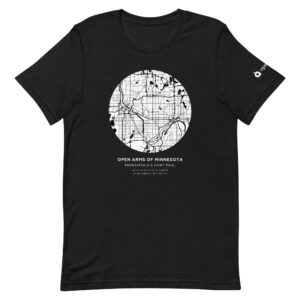 Twin Cities Map Unisex T-Shirt Dark