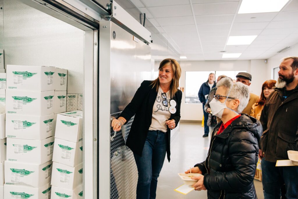 Leah touring St. Paul campus.