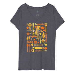 Open Arms Icon Collage Women’s recycled v-neck t-shirt