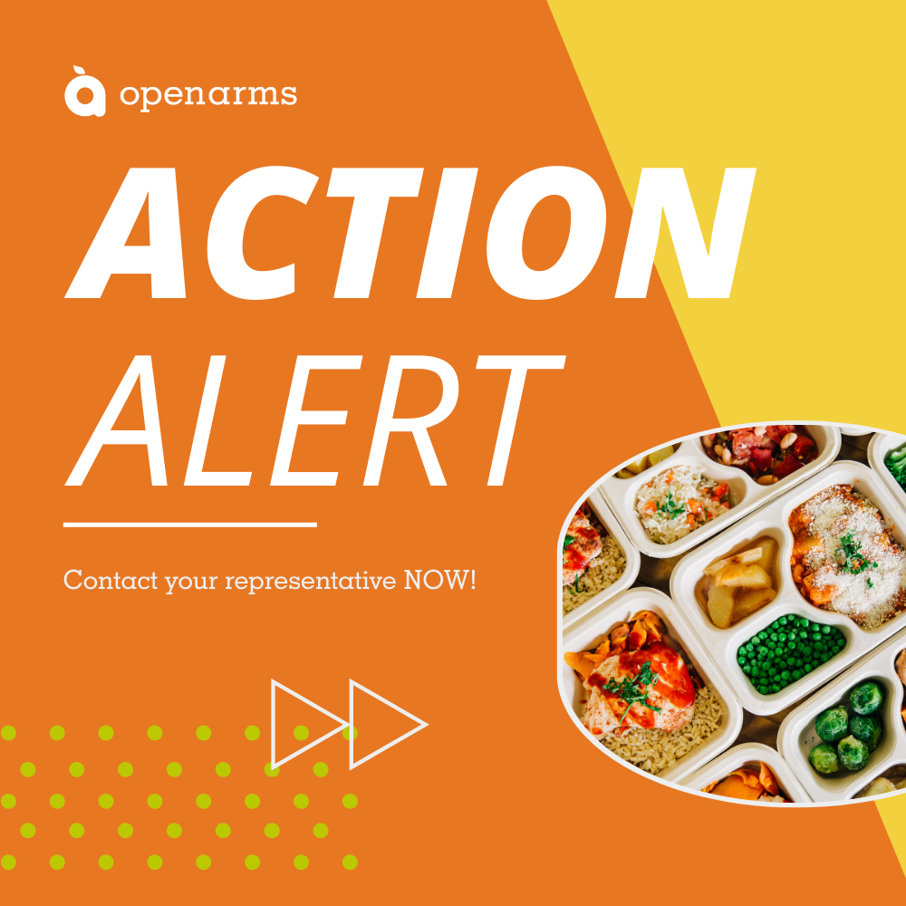 Action alert square graphic