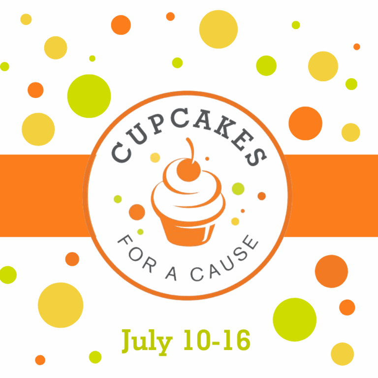 Cupcakes for a cause graphic with date.
