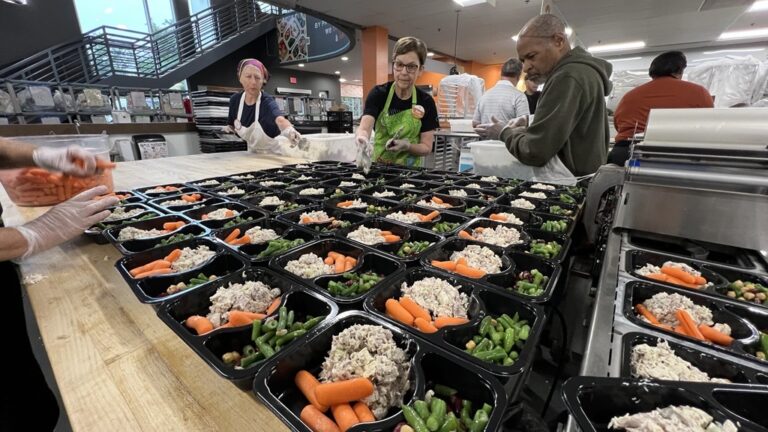 Meal packaging at Open Arms Minneapolis.