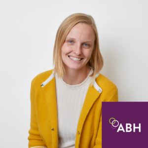 Anna Irmiter headshot, ABH logo