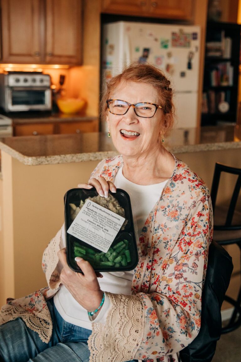 Client with Meal Tray